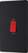 BG Evolve PCDMB72B 45A Double Pole Rectangular Switch with LED Power Indicator - Matt Black (Black) - westbasedirect.com