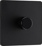 BG Evolve PCDMB81B 2-Way Trailing Edge LED 200W Single Dimmer Switch Push On/Off - Matt Black (Black) - westbasedirect.com