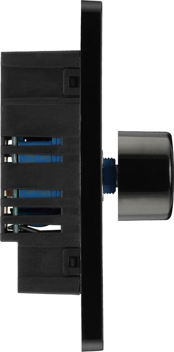 BG Evolve PCDMB81B 2-Way Trailing Edge LED 200W Single Dimmer Switch Push On/Off - Matt Black (Black) - westbasedirect.com