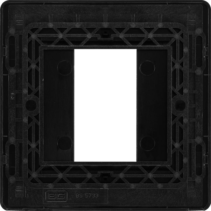 BG Evolve PCDMBEMS1B Single Euro Module Front Plate (25 x 50) - Matt Black (Black) - westbasedirect.com