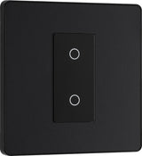 BG Evolve PCDMBTDS1B 2-Way Secondary 200W Single Touch Dimmer Switch - Matt Black (Black) - westbasedirect.com