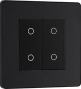 BG Evolve PCDMBTDS2B 2-Way Secondary 200W Double Touch Dimmer Switch - Matt Black (Black) - westbasedirect.com