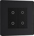 BG Evolve PCDMBTDS2B 2-Way Secondary 200W Double Touch Dimmer Switch - Matt Black (Black) - westbasedirect.com