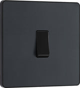 BG Evolve PCDMG12B 20A 16AX 2 Way Single Light Switch - Matt Grey (Black) - westbasedirect.com