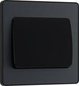 BG Evolve PCDMG12WB 20A 16AX 2 Way Single Light Switch, Wide Rocker - Matt Grey (Black) - westbasedirect.com