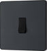 BG Evolve PCDMG13B 20A 16AX Single Intermediate Light Switch - Matt Grey (Black) - westbasedirect.com
