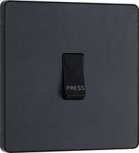 BG Evolve PCDMG14B 10A Single Press Switch - Matt Grey (Black)