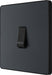 BG Evolve PCDMG14B 10A Single Press Switch - Matt Grey (Black) - westbasedirect.com