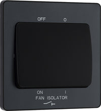 BG Evolve PCDMG15B 10A Triple Pole Fan Isolator Switch - Matt Grey (Black)