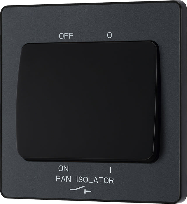 BG Evolve PCDMG15B 10A Triple Pole Fan Isolator Switch - Matt Grey (Black) - westbasedirect.com