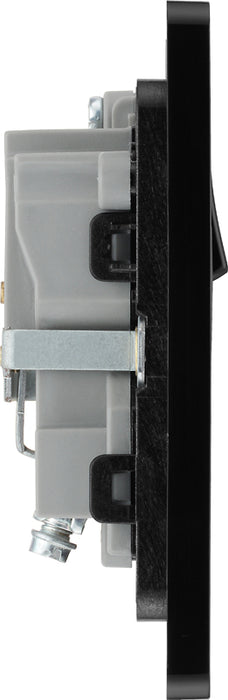 BG Evolve PCDMG21B 13A Single Switched Power Socket - Matt Grey (Black) - westbasedirect.com