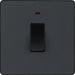 BG Evolve PCDMG31B 20A Double Pole Switch with Power LED Indicator - Matt Grey (Black) - westbasedirect.com
