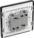BG Evolve PCDMG42B 20A 16AX 2 Way Double Light Switch - Matt Grey (Black) - westbasedirect.com