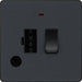BG Evolve PCDMG52B 13A Switched Fused Connection Unit with Power LED Indicator & Flex Outlet - Matt Grey (Black) - westbasedirect.com