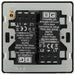 BG Evolve PCDMG82B 2-Way Trailing Edge LED 200W Double Dimmer Switch Push On/Off - Matt Grey (Black) - westbasedirect.com