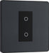 BG Evolve PCDMGTDM1B 2-Way Master 200W Single Touch Dimmer Switch - Matt Grey (Black) - westbasedirect.com