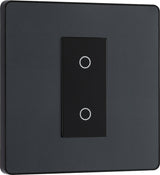 BG Evolve PCDMGTDS1B 2-Way Secondary 200W Single Touch Dimmer Switch - Matt Grey (Black) - westbasedirect.com