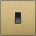 BG Evolve PCDSB12B 20A 16AX 2 Way Single Light Switch - Satin Brass (Black) - westbasedirect.com