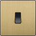BG Evolve PCDSB12B 20A 16AX 2 Way Single Light Switch - Satin Brass (Black) (5 Pack) - westbasedirect.com