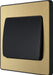 BG Evolve PCDSB12WB 20A 16AX 2 Way Single Light Switch, Wide Rocker - Satin Brass (Black) - westbasedirect.com