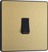 BG Evolve PCDSB13B 20A 16AX Single Intermediate Light Switch - Satin Brass (Black) - westbasedirect.com