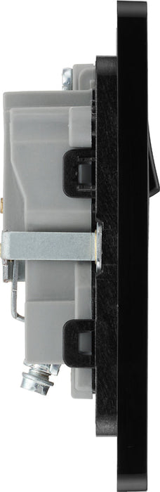 BG Evolve PCDSB21B 13A Single Switched Power Socket - Satin Brass (Black) (5 Pack) - westbasedirect.com