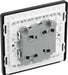 BG Evolve PCDSB42WB 20A 16AX 2 Way Double Light Switch, Wide Rocker - Satin Brass (Black) - westbasedirect.com
