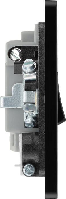 BG Evolve PCDSB52B 13A Switched Fused Connection Unit with Power LED Indicator & Flex Outlet - Satin Brass (Black) - westbasedirect.com