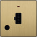 BG Evolve PCDSB54B 13A Unswitched Fused Connection Unit with Power LED Indicator & Flex Outlet - Satin Brass (Black) - westbasedirect.com