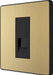 BG Evolve PCDSBBTM1B Single Master Telephone Socket - Satin Brass (Black) - westbasedirect.com