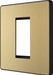 BG Evolve PCDSBEMS1B Single Euro Module Front Plate (25 x 50) - Satin Brass (Black) - westbasedirect.com