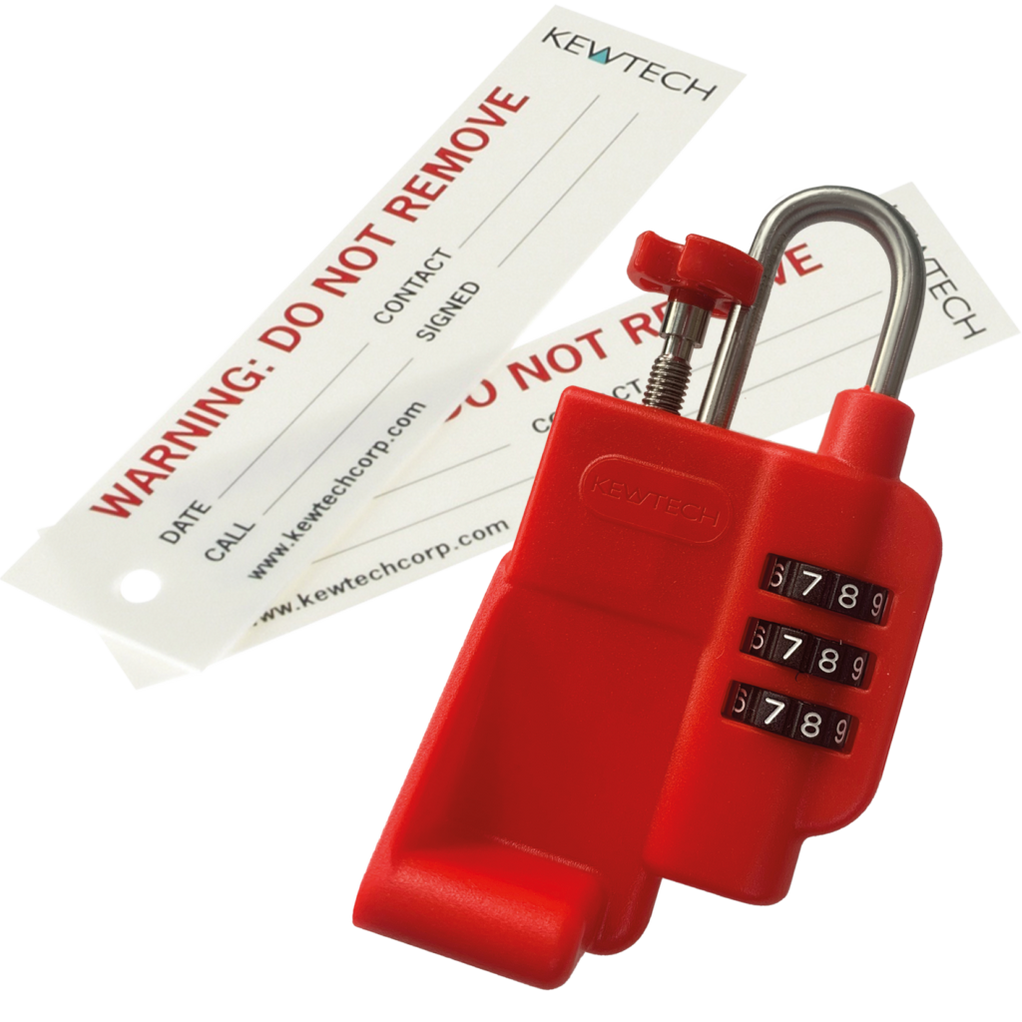 Kewtech PLUGLOK Combination Lock Off Device for 13A Plug Top inc 2 x W ...