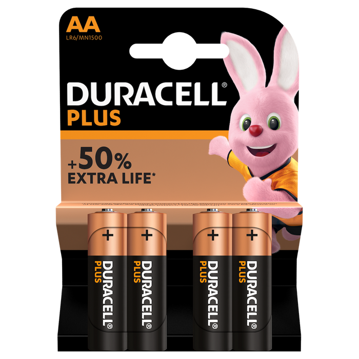 Duracell Plus Power AA LR6 | 4 Pack - westbasedirect.com