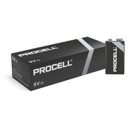 Duracell Procell Constant Power 9V PP3 6LR61 PC1604 Alkaline Industrial Batteries | Box of 10