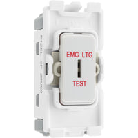 BG R12EL Nexus Grid 20A Secret Key SP 2-Way (EMG LTG TEST) - White