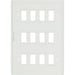 BG R812 White Moulded 12G Grid Front Plate - White - westbasedirect.com