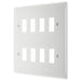 BG R88 White Moulded 8G Grid Front Plate - White - westbasedirect.com
