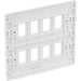 BG R88 White Moulded 8G Grid Front Plate - White - westbasedirect.com