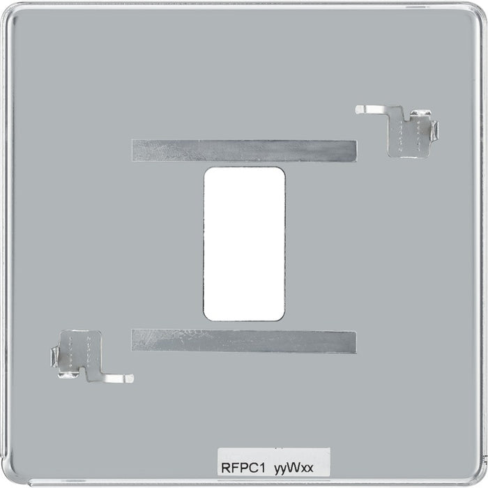 BG RFPC1 Flatplate Screwless 1G Grid Front Plate - Polished Chrome - westbasedirect.com