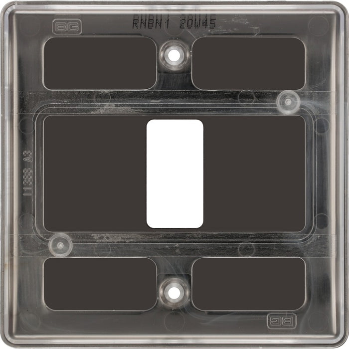 BG RNBN1 Nexus Metal 1G Grid Front Plate - Black Nickel - westbasedirect.com