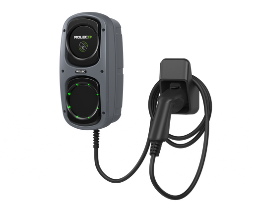 Rolec ROLEC4140G WallPod Smart EV Charger - up to 7.4kw Type 2 5m Tethered - Grey - westbasedirect.com