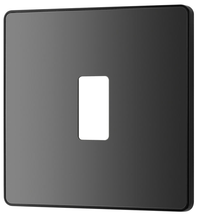 BG Evolve RPCDBC1B 1G Grid Front Plate - Black Chrome (Black) - westbasedirect.com