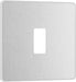 BG Evolve RPCDBS1W 1G Grid Front Plate - Brushed Steel (White) - westbasedirect.com