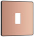BG Evolve RPCDCP1B 1G Grid Front Plate - Polished Copper (Black) - westbasedirect.com