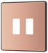 BG Evolve RPCDCP2B 2G Grid Front Plate - Polished Copper (Black) - westbasedirect.com