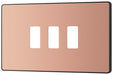 BG Evolve RPCDCP3B 3G Grid Front Plate - Polished Copper (Black) - westbasedirect.com