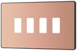BG Evolve RPCDCP4B 4G Grid Front Plate - Polished Copper (Black) - westbasedirect.com
