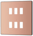 BG Evolve RPCDCP6B 6G Grid Front Plate - Polished Copper (Black) - westbasedirect.com