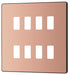 BG Evolve RPCDCP8B 8G Grid Front Plate - Polished Copper (Black) - westbasedirect.com