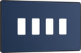 BG Evolve RPCDDB4B 4G Grid Front Plate - Matt Blue (Black) - westbasedirect.com